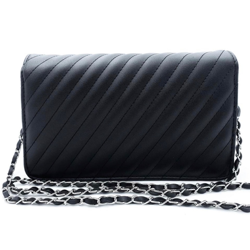 Women’s Crossbody Bag Studio Badgley Mischka Bag Black Vegan Leather AUTHENTIC - Picture 3 of 6